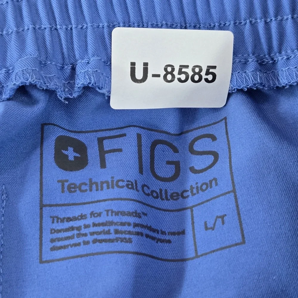 FIGS Women Scrub Pants L/T Blue Yola Skinny Cargo PO#1518 31